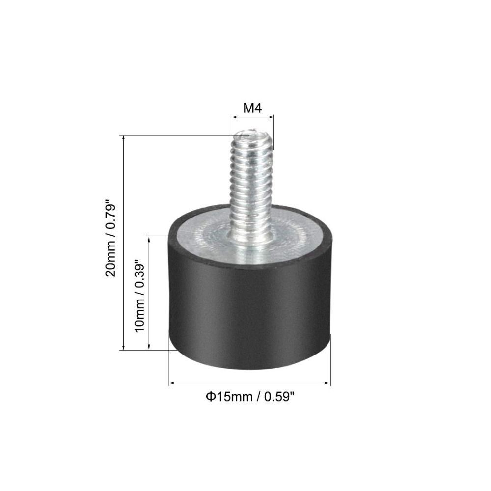 4 шт., черные виброизоляторы M4 M6 M8, демпфер с резьбой, практичные резиновые крепления, водяные насосы