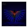Dazzling Stage Costume Wings LED Light Up Belly Dance for Adults Kids, Glowing Halloween Performance Props Flexible Polyester with Colorful