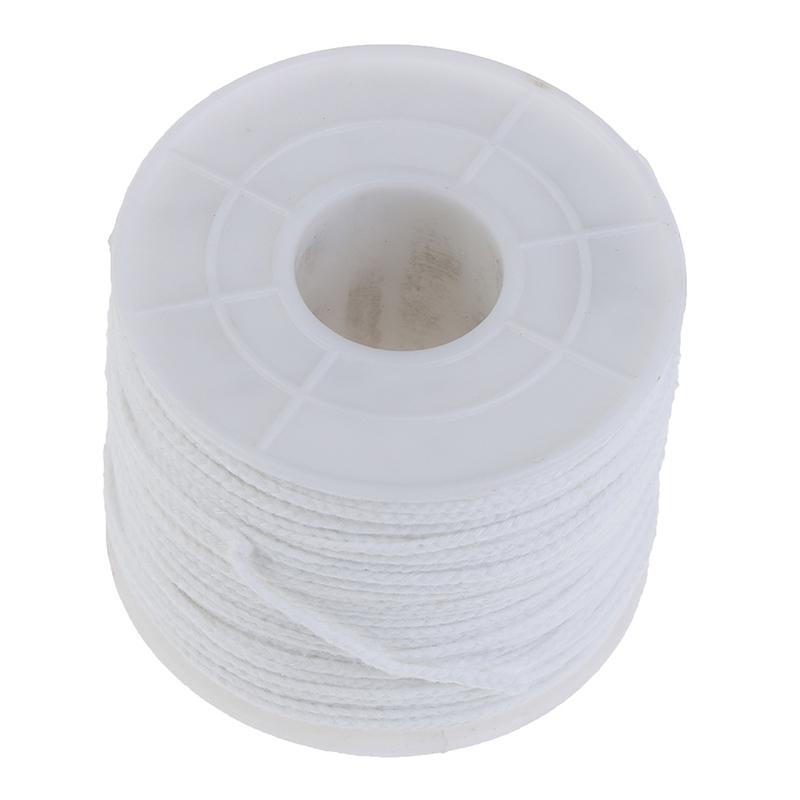 61 м хлопчатобумажная оплетка для свечей, катушка с фитилем, без дыма, принадлежности для масляных ламп своими руками