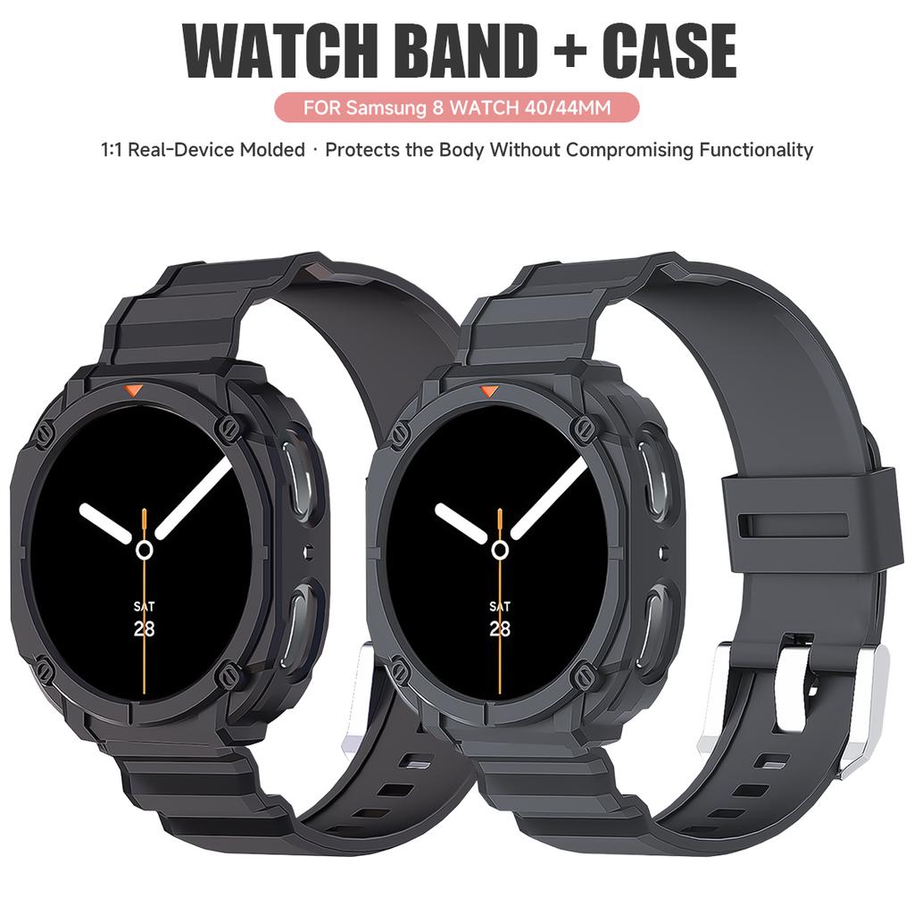 Ремешок из ТПУ для Samsung Galaxy Watch 8 40 мм 44 мм, браслет, ремешок на запястье, защитная крышка из ТПУ для Galaxy Watch 8, интегрированный