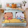 Милый Постельный Комплект с Мишками, Пододеяльник с Принтом Мишек Бубу Дуду для Детей Мальчиков Девочек Подростков, Пододеяльник с Мультяшным Животным Одиночный