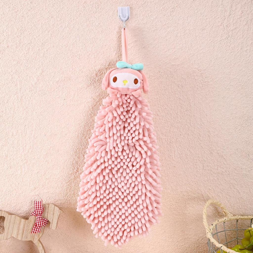 Chenille Cartoon Absorbent Dual-Use Hand Towel - Wet/Dry Cleaning Cloth
