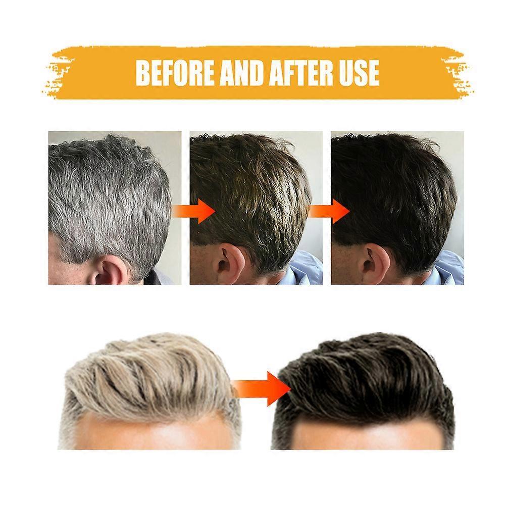 4PCS Men's Grey Coverage Bar Shampoo Hair Darkening Black Soap for Grey Hair Cover