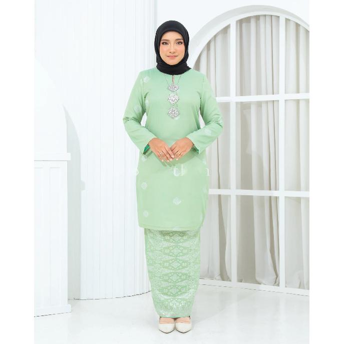 2025 новый стиль набивной узор высококачественная ткань Kulong Pahang женский мусульманский костюм удобный дышащий элегантный