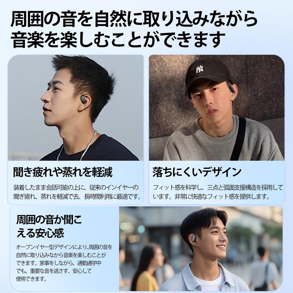 Kinglucky Wireless Open Ear Bluetooth with Air Conduction Earphones That Do Not Block Your Open Listen While Ultimate Bluetooth Instant No Sound Up To