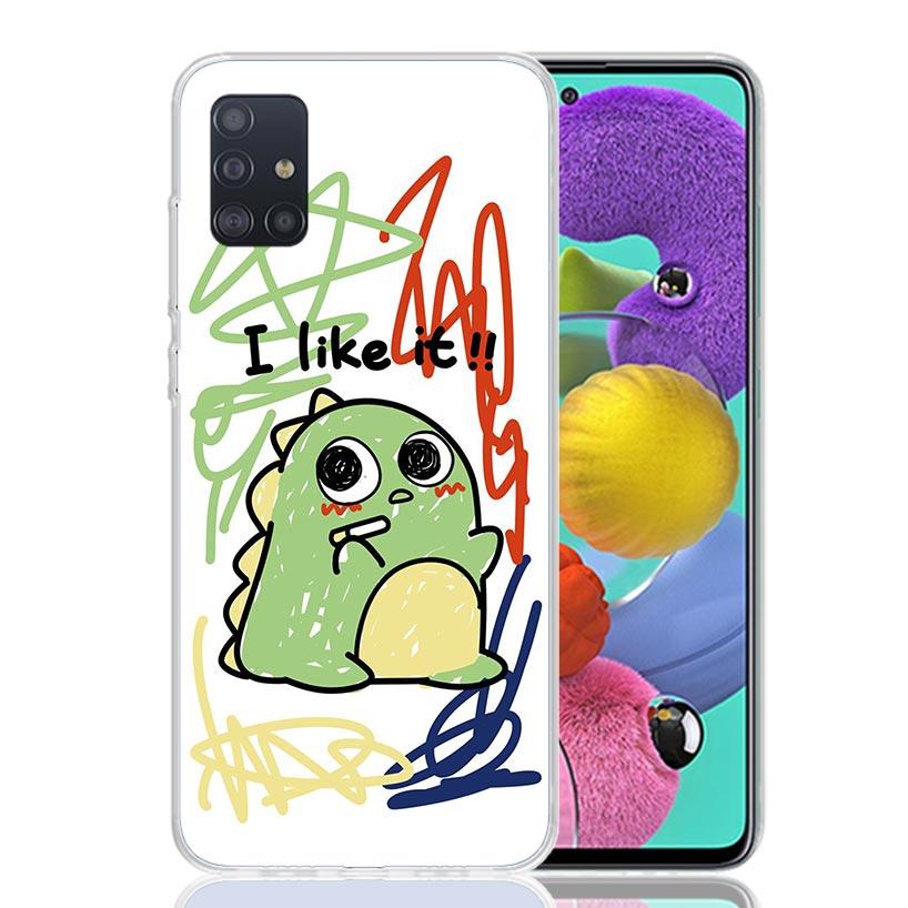 Мультяшный Динозавр Милый Чехол Для Телефона Для Samsung Galaxy A52 A32 A22 A12 A02S A50S A30S A51 A31 AA71 Note 20 Ultra 10 S10 Plus Galaxy