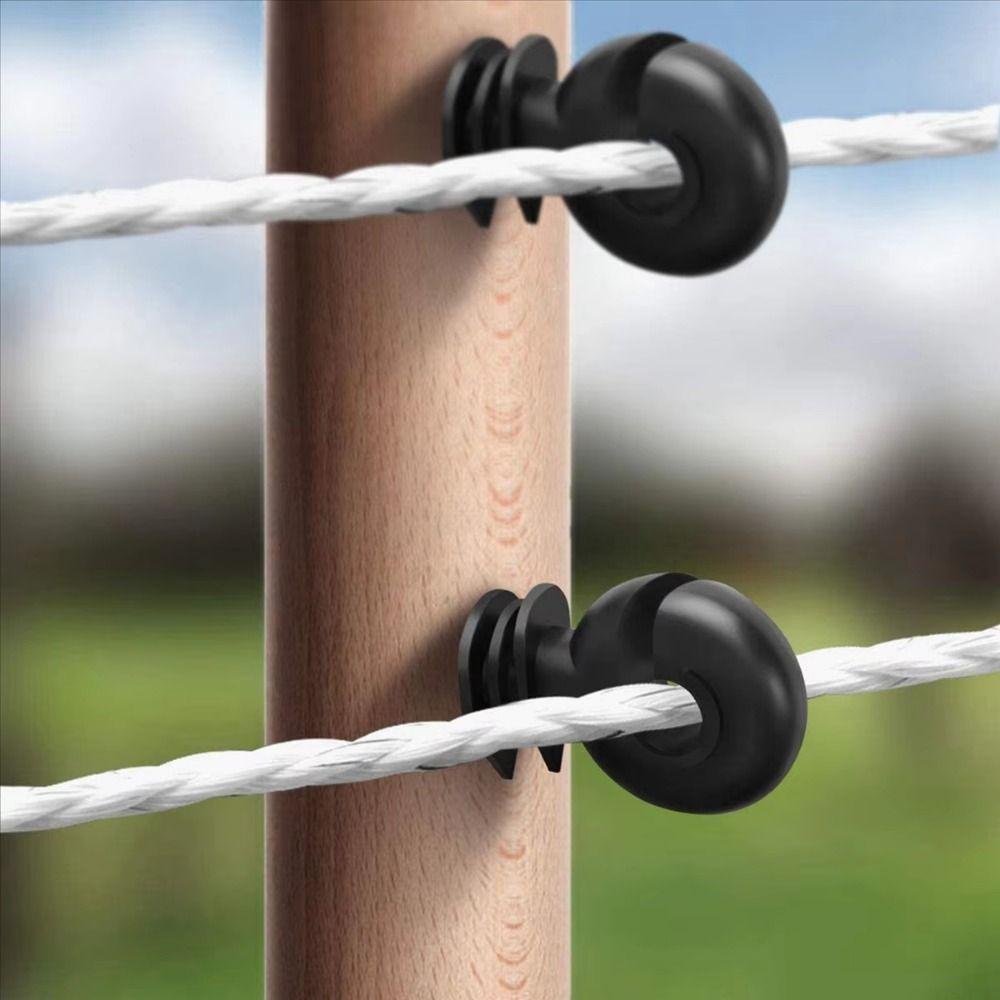 100Pcs Great Insulation Fence Ring Insulator Screw-In Electric Fencing Insulators Cow Fencing