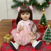 BZDOLL 55 см 22 дюйма Кукла Реборн Девочка Игрушки Реалистичная Кукла с Полным Виниловым Телом Реалистичный Внешний Вид Новорожденная Принцесса Кукла Малышка Милый Подарок на День Рождения Куклы