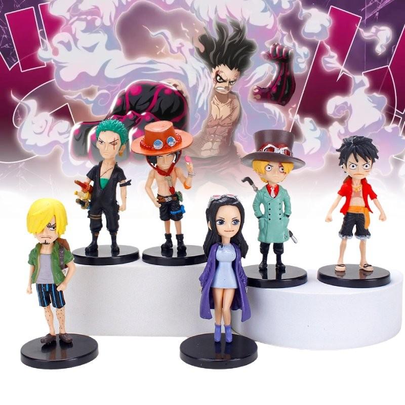 Vibrant Cartoon Anime Pvc Action Figures Set Featuring Luffy Ace Sanji Robin Toys