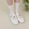 SOCKS APPEAL RIBBON GIRL short embroidery ivory