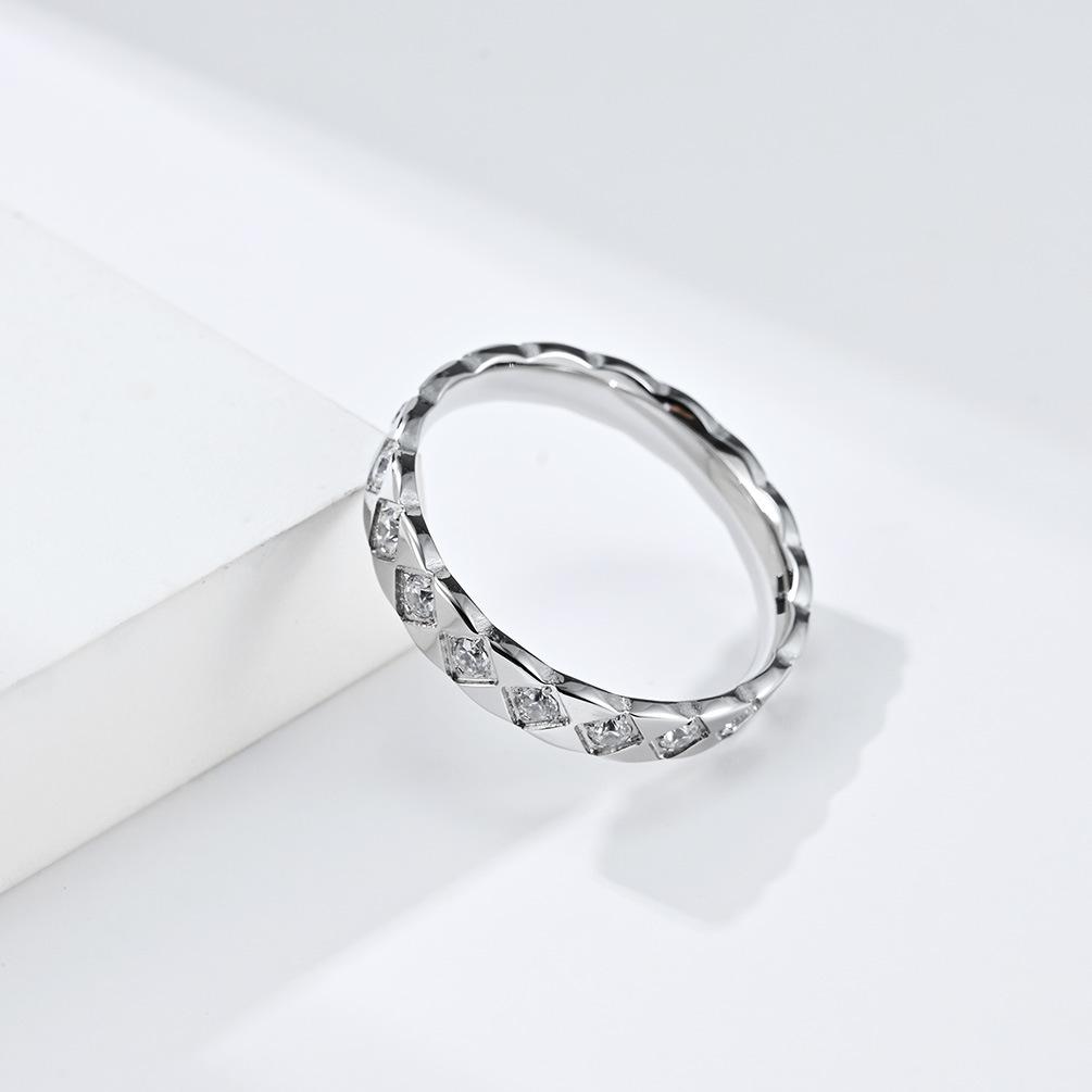 Модное кольцо из нержавеющей стали для женщин с бриллиантовым кольцом с бриллиантом и цирконием, хвостовое кольцо, ювелирное изделие, подарок