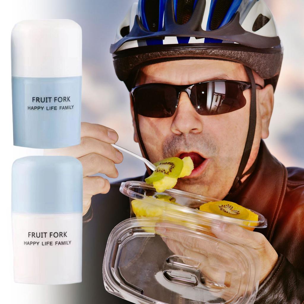 Disposable Fruit Forks, Food-grade Fruit Picks, Plastic Two-toothed Household Cake And Dessert Forks, Small Forks For Pastries