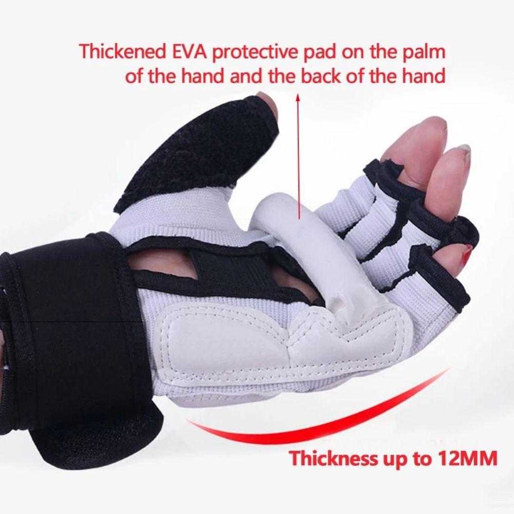 Перчатки из искусственной кожи для тхэквондо, защита ног, боксерская груша, тренировочные перчатки для взрослых и детей