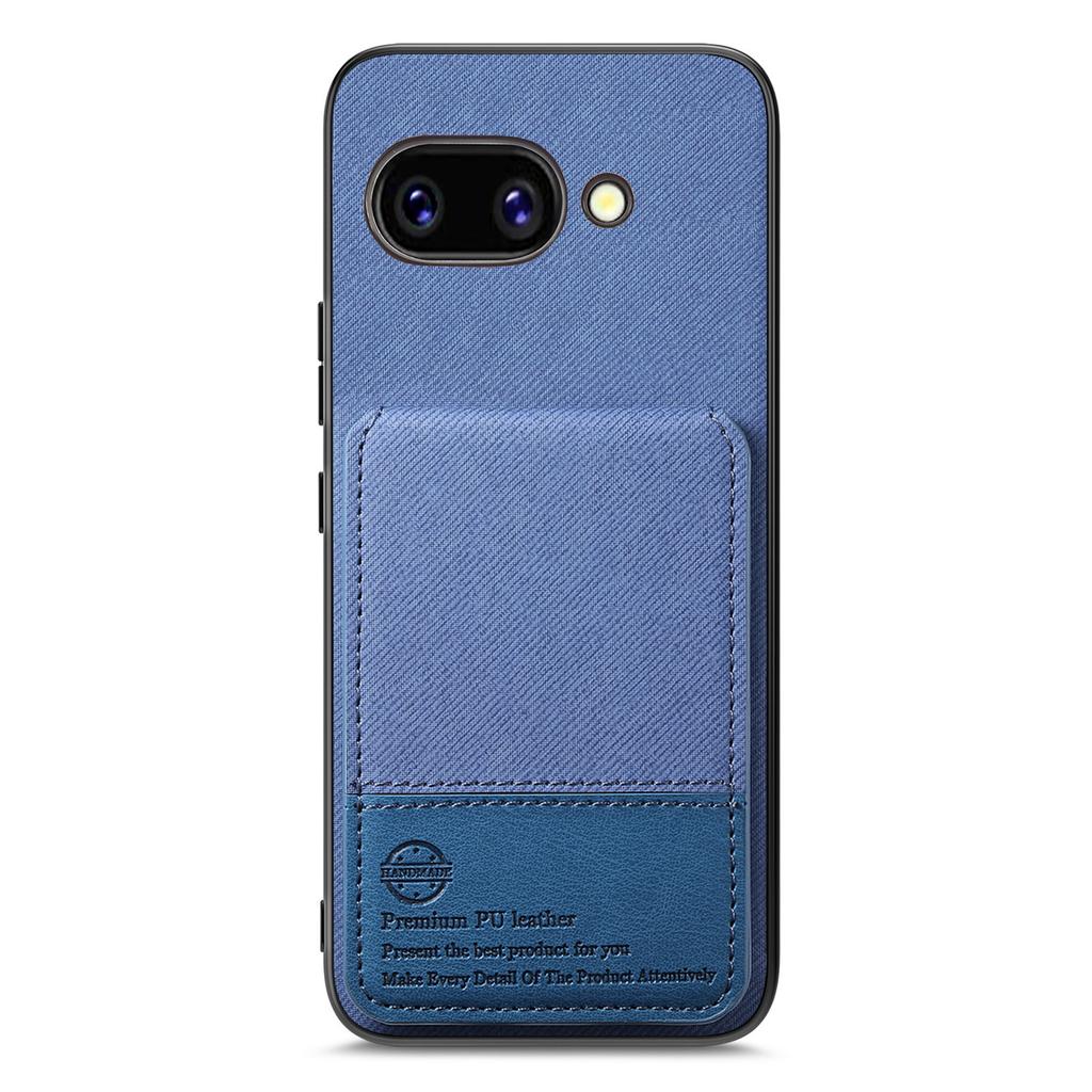 For Google Pixel 9a Case Cloth Texture Leather+PC+TPU RFID Blocking Phone Cover with Card Holder