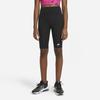 Nike Повседневные шорты с логотипом, облегающего кроя, из эластичного трикотажа, спортивные шорты, детские шорты, черные DA1243-010