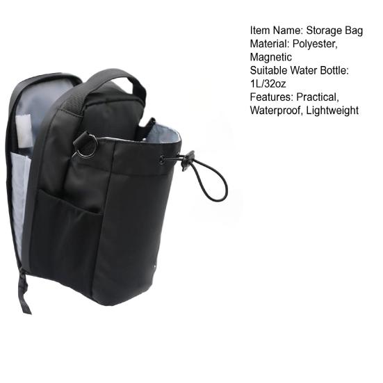 Сумка для хранения, магнитная фитнес-сумка для бутылок с водой, большая вместимость, застежка-молния, многофункциональный водонепроницаемый чехол, держатель для бутылок для путешествий