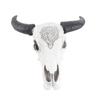 Resin Bull Head Wall Hanging Decoration Long Horn Animal Sculpture Background Wall Home Ornament