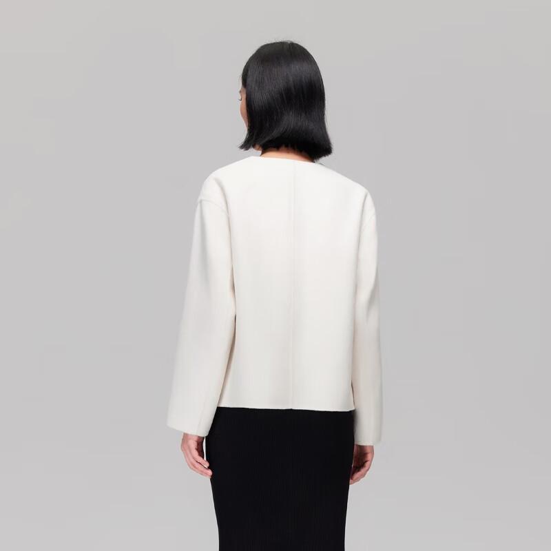 VEROMODA Women's Faux Two-Piece Drop-Shoulder Wool Blend Coat