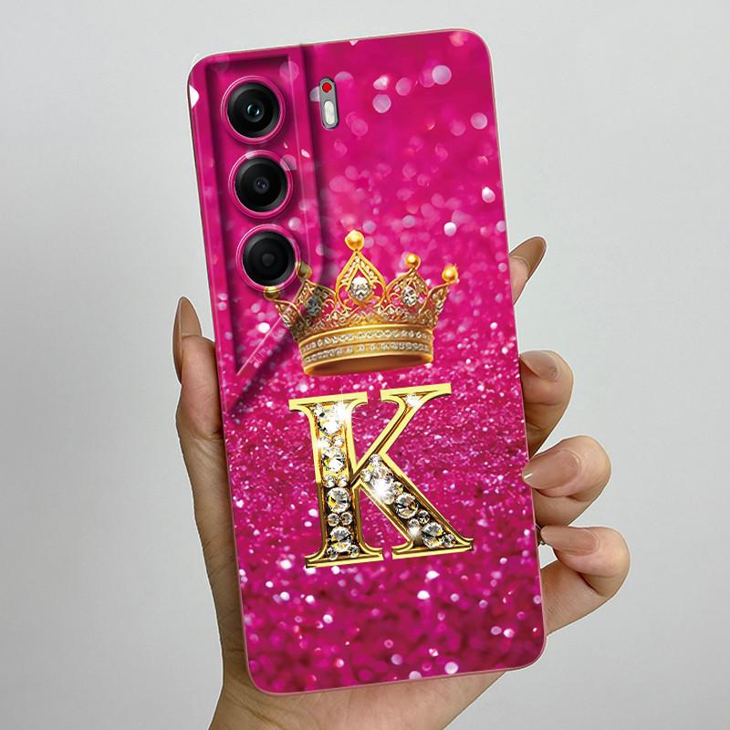 Чехол для Tecno Camon 40 Pro 4G 5G CM6 CM7 Корона Буква Силиконовый Мягкий Чехол для Телефона Для Tecno Camon40 Защита Камеры Задняя Крышка