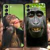 Чехол для телефона с обезьяной для Samsung Galaxy S25 Edge S24 S23 S22 Ultra S20 S21 FE 5G S10 S9 Plus S10E Мягкий чехол