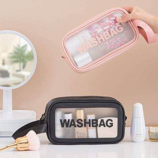 Multi-use Cosmetic Bag Handhold Durable Washable Large Capacity Portable Cosmetic Makeup Pouch
