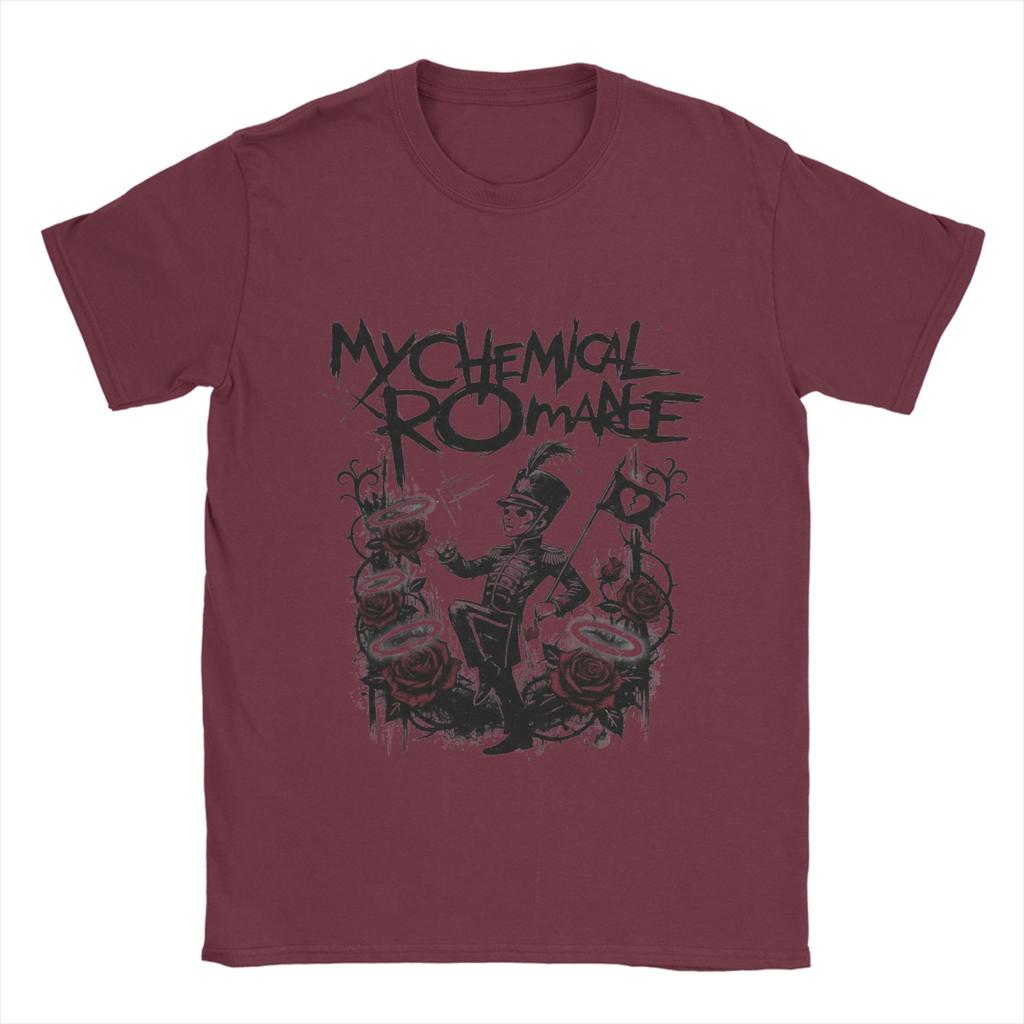Мужская футболка My Chemical Romances  Смешные футболки с коротким рукавом и круглым вырезом 100% хлопок Летняя одежда