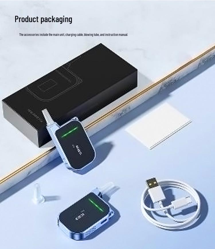 Bluetooth Алкотестер Дыхательный анализатор Высокоточный электрохимический прибор