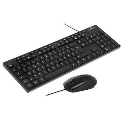Комплект Клавиатура Мышь - BLUESTORK - MEDIA OFFICE - Проводной - Azerty - Совместимый с Windows - Черный