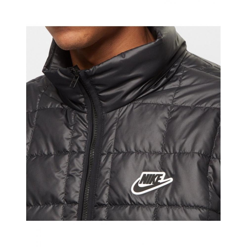 Nike Анорак из синтетической кожи с застежкой-молнией на половину длины, черный