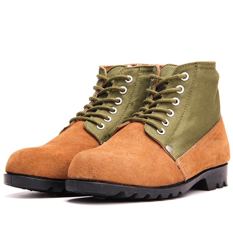 Зеленые тканевые туфли с большой головой, зимние шлепанцы из кожи, утепленные шерстью, большие хлопковые туфли