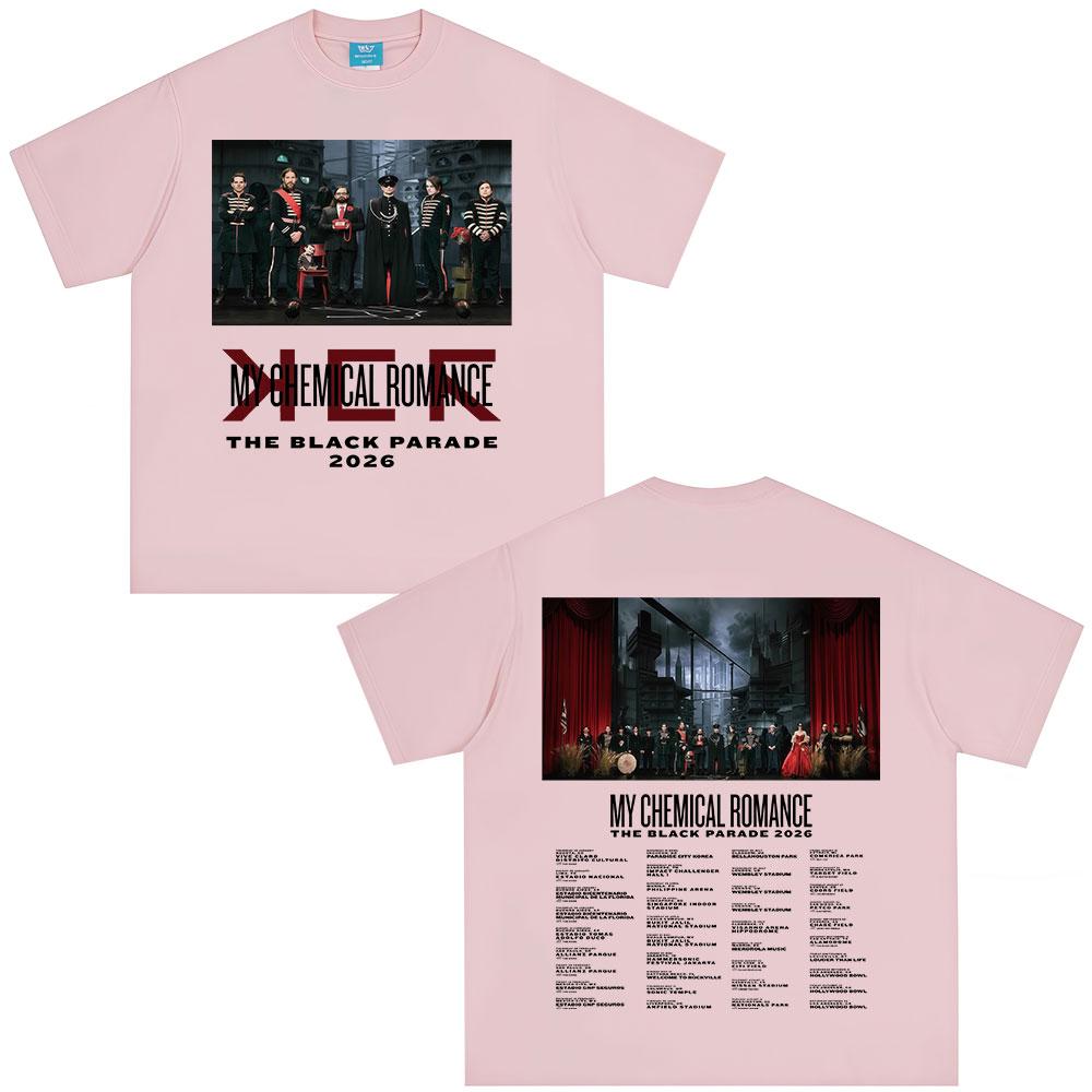 The Black Parade 2026 Tour Tshirts Punk Rock Band My Chemical RoUnisexce Tshirt Unisexs Women Clothing Cotton T Shirt Streetwear