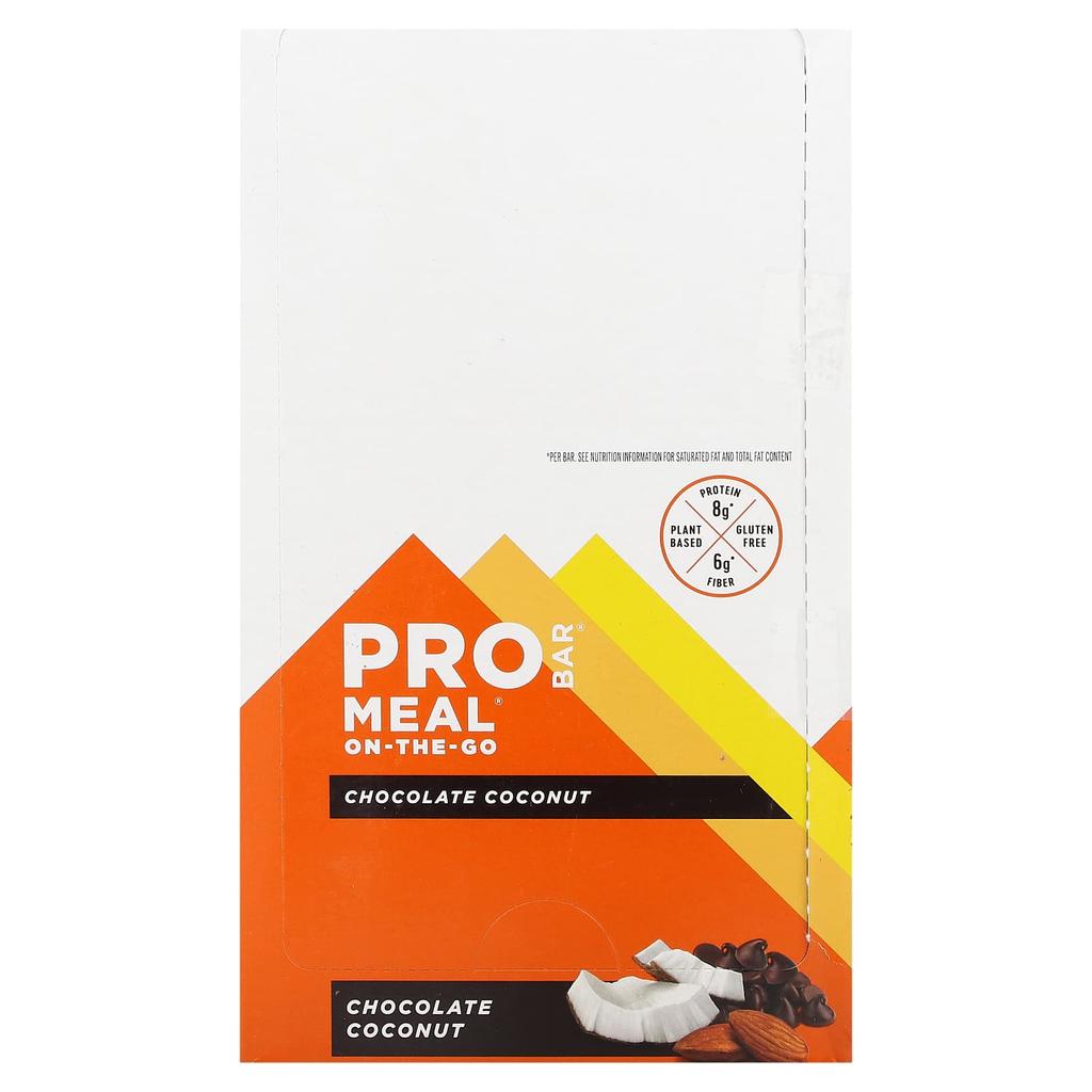 ProBar Meal On the Go Bar, Chocolate Coconut, 12 Bars, 3 Oz (85 G) Each