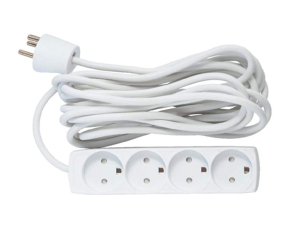 MicroConnect 3-way Schuko socket 1.5M white