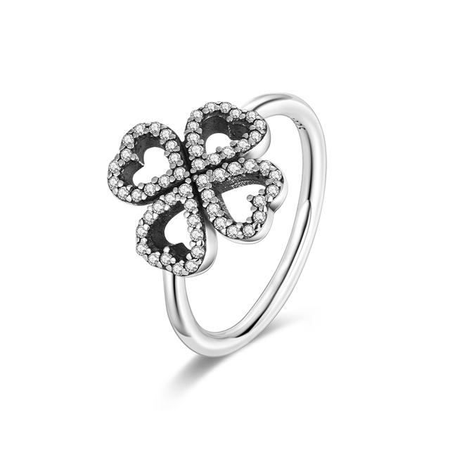 Обручальное кольцо из серебра 925 пробы, женские кольца на палец, бесконечный цветок, принцесса, сердце, обручальное кольцо, популярное