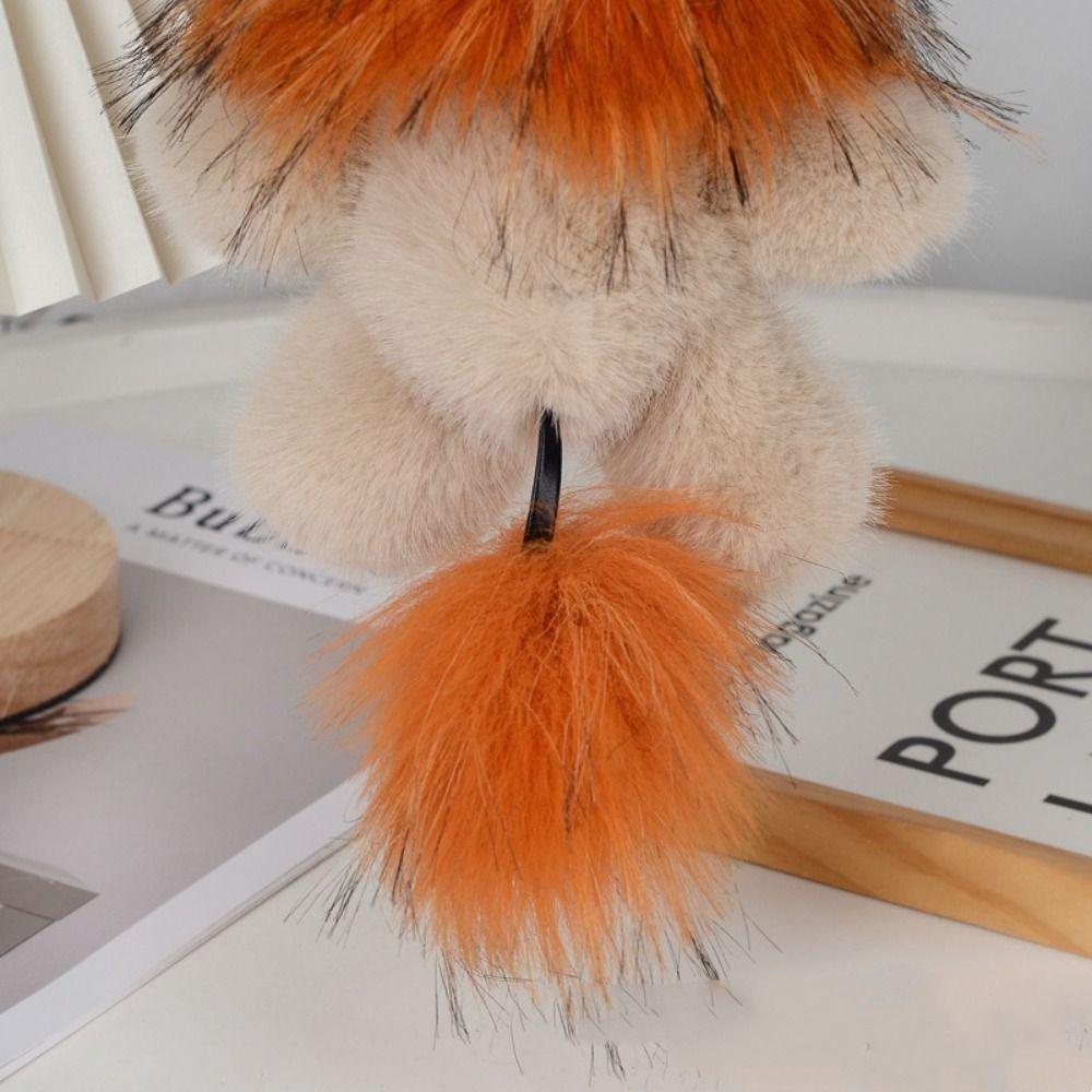Stuffed Lion Plush Pendant with Tail Cute Animal Keychain Cute Plush Lion Keychain  Children