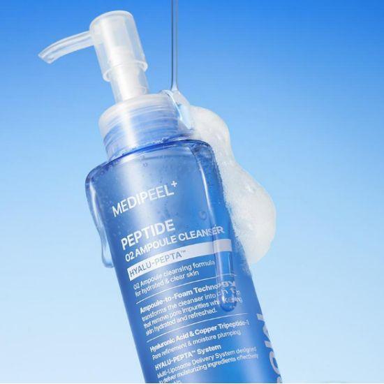 MEDIPEEL Peptide O2 Ampoule Cleanser 150g (5.29 oz.) – Oxygen Bubble Facial Cleanser, Pore Care & Hydrating Face Wash