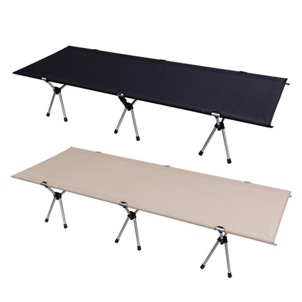 Сверхлегкая портативная складная спальная кровать для улицы, офисная кровать для сиесты в полдень, стержень из алюминиевого сплава