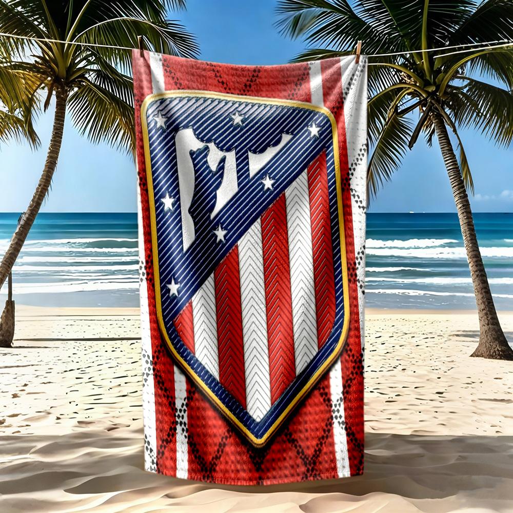 Atletico Madrid Beach Towel Soft Durable Quickdry Comfortable Lightweight Suitable For Sports Travel Swimming Yoga Bathroom Beach And Pool