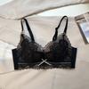 New summer underwear women's big breasts gather and support secondary breasts without steel ring anti-sagging sexy lace bra cover