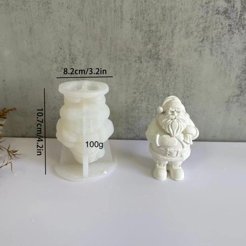 Силиконовая форма Деда Мороза для ароматической свечи DIY Рождественское настольное украшение
