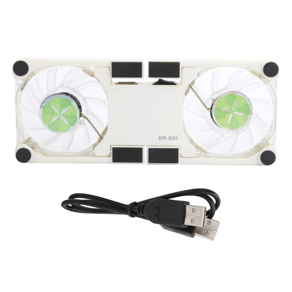 Laptop Cooling Pad USB Foldable Cooler Stand Light Portable with AntiSkid Mount(White )