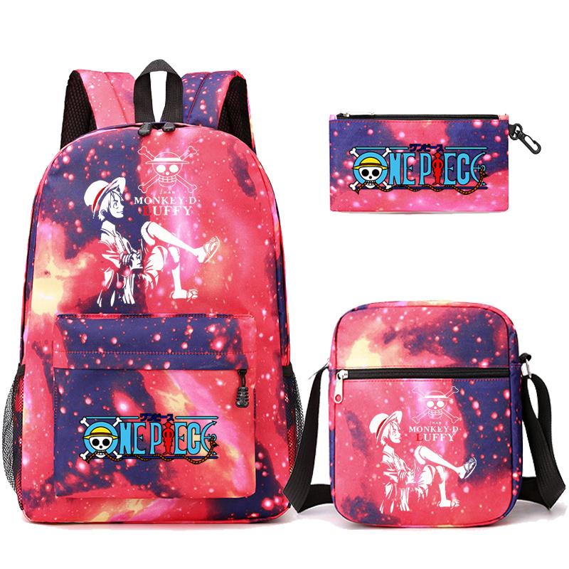 3 шт./компл. аниме цельная сумка большой емкости унисекс рюкзак с наплечной сумкой пенал для студента для девочки мальчика студенческий повседневный рюкзак для отдыха