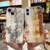 Ржавый чехол в индустриальном стиле для iPhone 17, 16, 15, 14, 13, 12, 11 Plus, Pro Max Мягкая прозрачная крышка