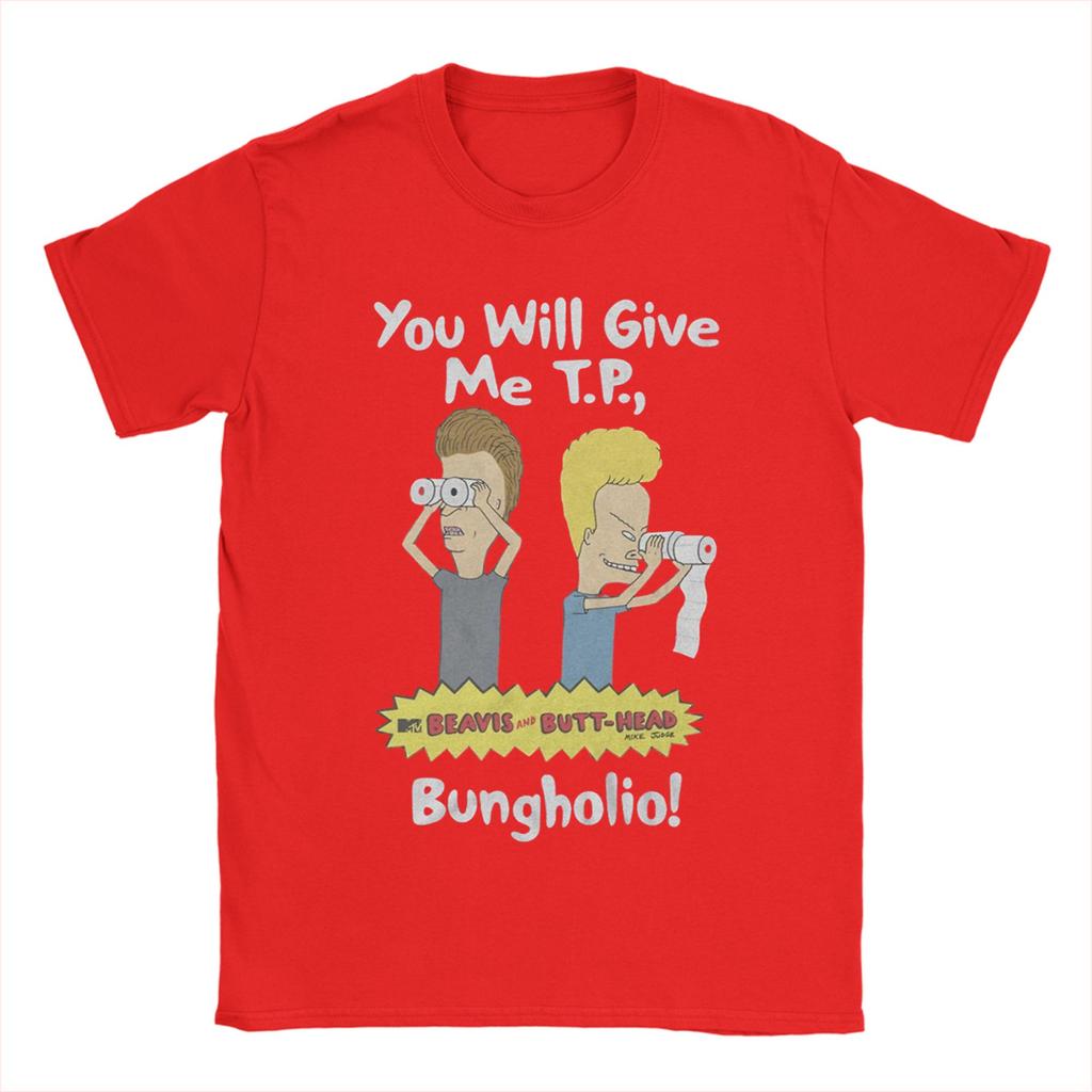 Vintage Beavis and Butthead TShirt for Men Crew Neck Cotton T Shirt  Short Sleeve Tees New Arrival Clothing