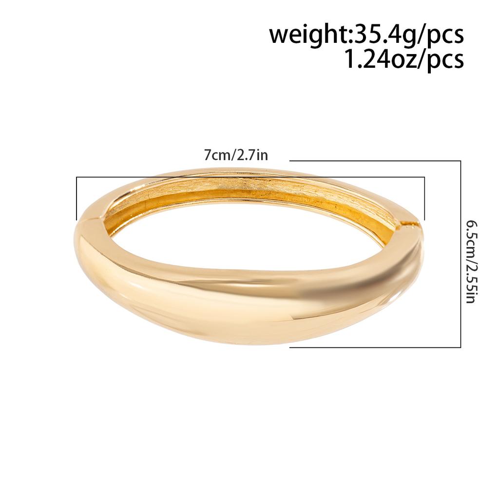 Круглый Гладкий Браслет-Браслет Женский Минималистичный Золотистый Медный Цвет Текстура Шарм Ювелирное Украшение на Запястье Парные Ювелирные Изделия Стимпанк