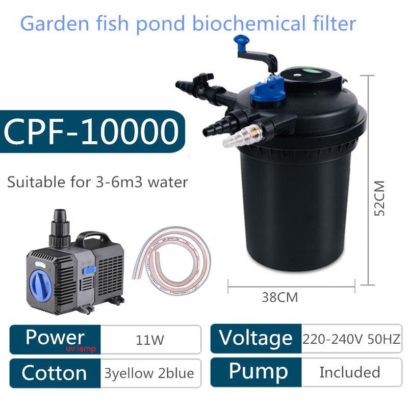 CPF-10000 Фильтрационная система для пруда с рыбой фильтрующий бак аквакультура внешний 25 л подходит для пруда с рыбой 6 м³ с УФ-лампой