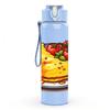 1PC Pancake Berry Breakfast Food Print 750ml Color Plastic Sports Water Bottle Leakproof Flip Straw Lid Suitable for Sports Office Home Use