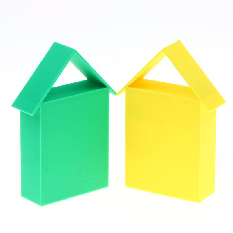 Miniature House Shaped Display Shelf Dollhouse Storage Cabinet Model Ornament Cute Design for Kids Room Decor DIY Dollhouse Build