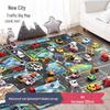 Игровой коврик для детей «Городское движение» 130x100 - Новое издание: Чистая английская сцена парковки
