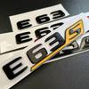 Suitable for ABS Black Auto Letter E63 E63S Logo Logo Sticker Car Luggage Badge Decal Mercedes Benz E63 E63S W213 Accessories PT5